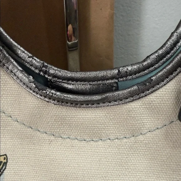 Coach Starfish Canvas Tote Set - Cream and Teal - Picture 4 of 12